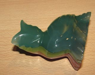 Par búhos artesanía piedra tallada ágata mármol