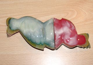 Par búhos artesanía piedra tallada ágata mármol