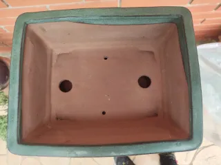 Maceta cerámica 26 cm verde esmeralda