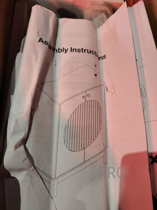 tipo bufé con puertas redondas con persianas Tribesigns