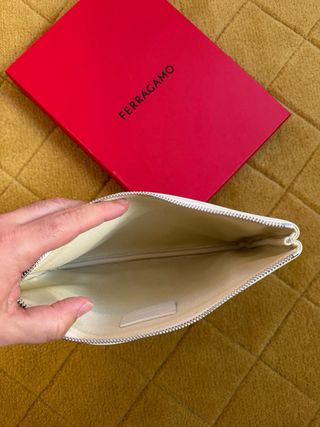 Pochette Ferragamo Blu e Bianco
