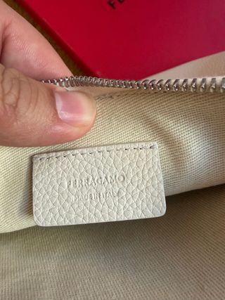 Pochette Ferragamo Blu e Bianco