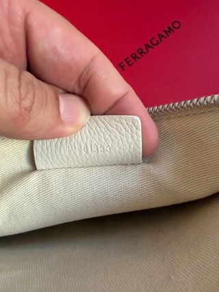 Pochette Ferragamo Blu e Bianco