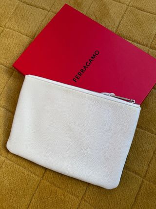 Pochette Ferragamo Blu e Bianco