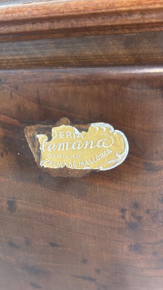 Reloj de sobremesa antiguo madera y latón