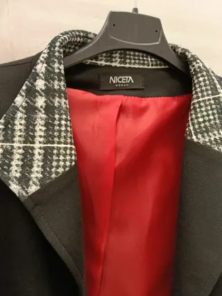 Abito Niceta nero e quadri taglia 48