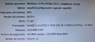 PC GAMING i5-16 RAM-SSD-HDD-STRIX RX580 8GB-W11