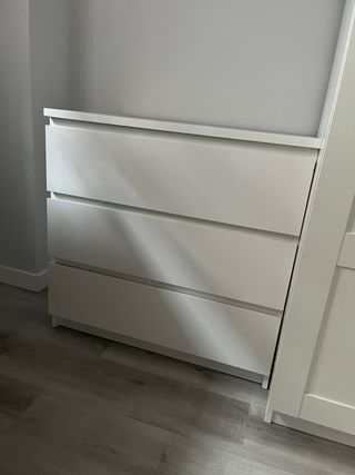 Cómoda MALM 3 cajones IKEA Blanca