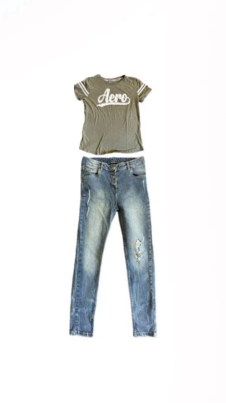 Conjunto 3 pantalones vaqueros niña talla S