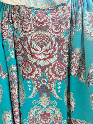 Traje de Fallera azul y morado