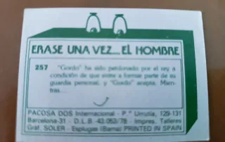 23 cromos Erase una vez el hombre 1981