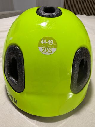 Casco Bici Bebé Btwin 2XS Amarillo