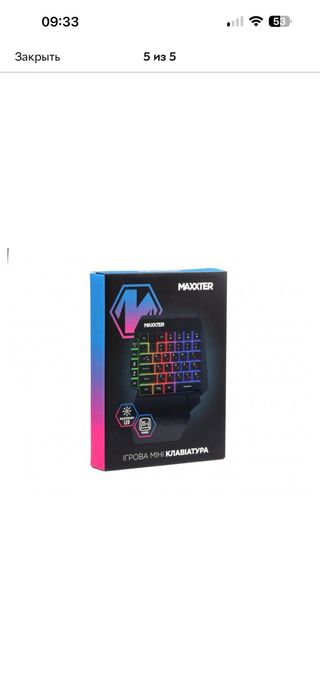 Teclado Gaming MAXXTER un solo mano