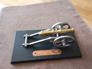 Maqueta cañón bronce con peana