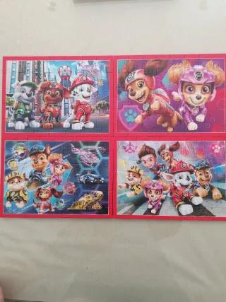 Set 2 Puzzles Patrulla Canina 4 en 1