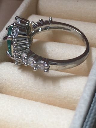 Anillo Plata 925 con Piedra Verde