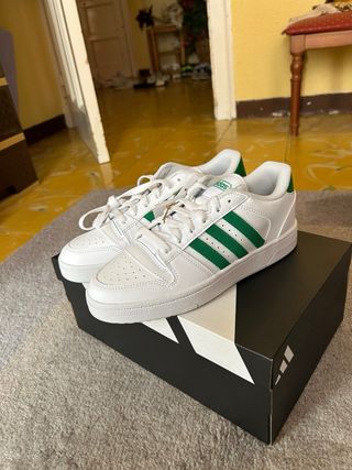 Zapatillas Adidas Break Start J Blancas y Verdes