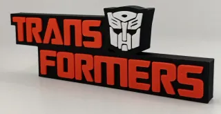 Logo 3D TRANSFORMERS | Decoración Colección