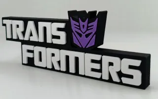 Logo 3D TRANSFORMERS | Decoración Colección