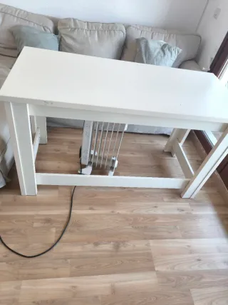 Mesa de madera blanca escritorio/comedor