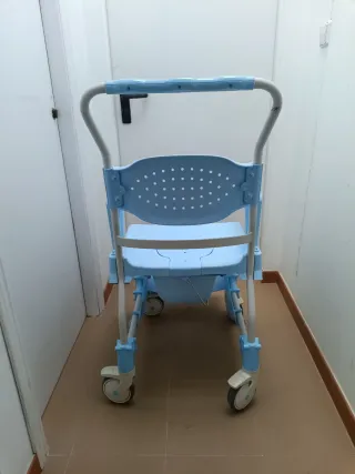 Silla ducha e inodoro MOEM azul