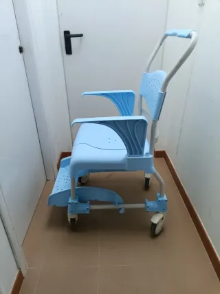 Silla ducha e inodoro MOEM azul