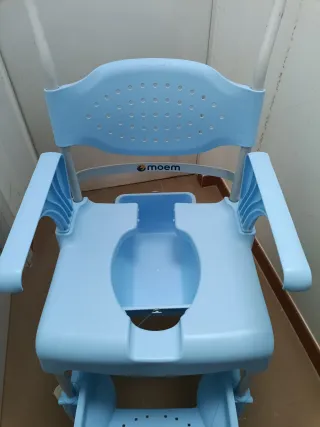 Silla ducha e inodoro MOEM azul