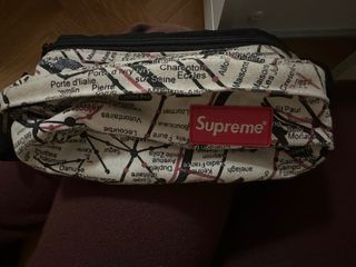 Riñonera Supreme Mapa Metro París