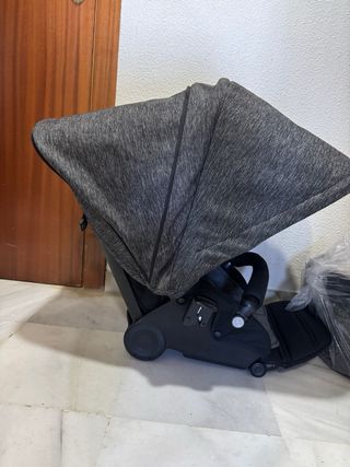 Capazo Carrito Bebé Gris Melange