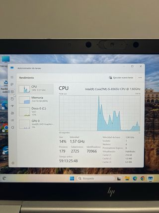 HP Elitebook 840 G6 I5 8gen 8gb win11