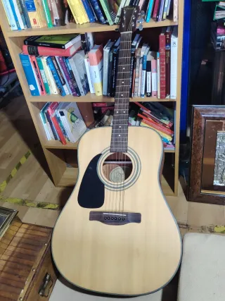 Guitarra Fender CD100 LH Natural Zurda