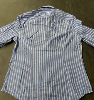 Camicia da uomo a righe blu e bianche - Benetton