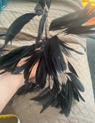 Piume nere per artigianato 13-18 cm