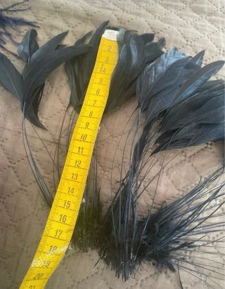 Piume nere per artigianato 13-18 cm