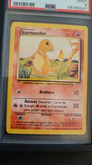 Charmander #46 Base Set PSA 9 Carta Pokemon