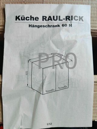 Vicco Armario Colgante R-Line, Hormigón Negro/Antr