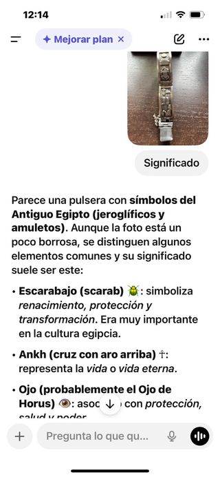 Pulsera Plata antigua egipcia