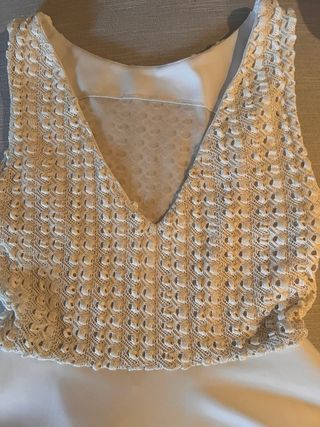 Top Zara volante blanco