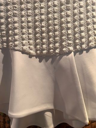 Top Zara volante blanco