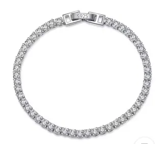 Pulsera plata circonita