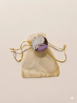 Sacchetti bomboniera con bottone gioiello