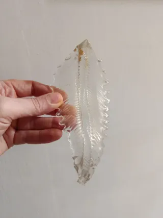 Foglia Vetro Murano Lampadario Trasparente