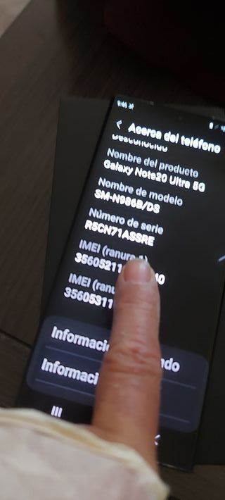 Samsung Galaxy Note 20 Ultra 5G Negro