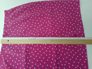 Falda lunares fucsia y blanco