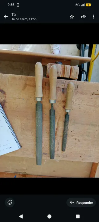 Lote de limas de carpintería