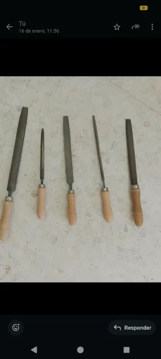Lote de limas de carpintería