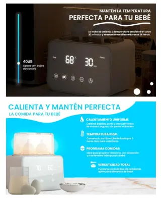 Calienta biberones doble