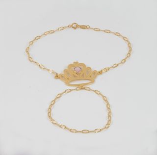 Pulsera pasamanos Corona oro 18k 750