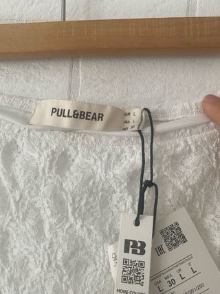 Falda larga blanca Pull&Bear Talla L