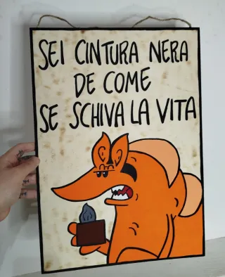 Quadro in legno Zerocalcare Armadillo